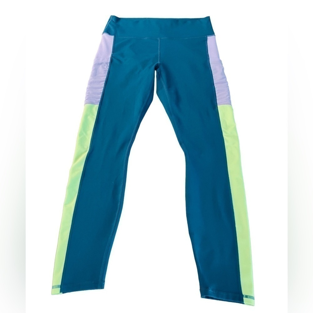 FABLETICS WOMENS COLOR BLOCK ATHLETIC LEGGINGS